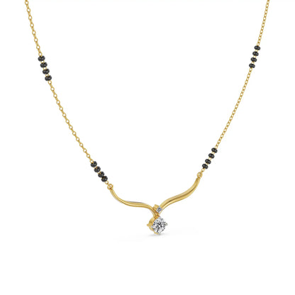 Bandhan Lab Grown Diamond Mangalsutra - side view