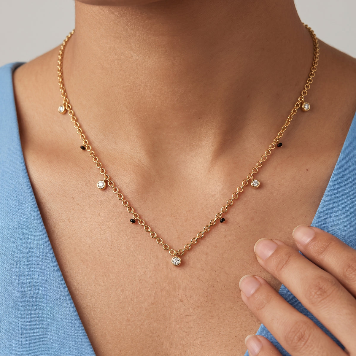 Minimal Bliss Lab Grown Diamond Mangalsutra