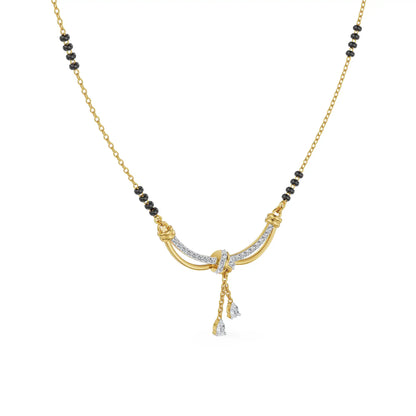 Eternal Knot Lab Grown Diamond Mangalsutra - side view
