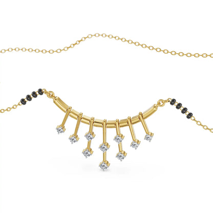 Sparkle Lab Grown Diamond Mangalsutra - perspective view
