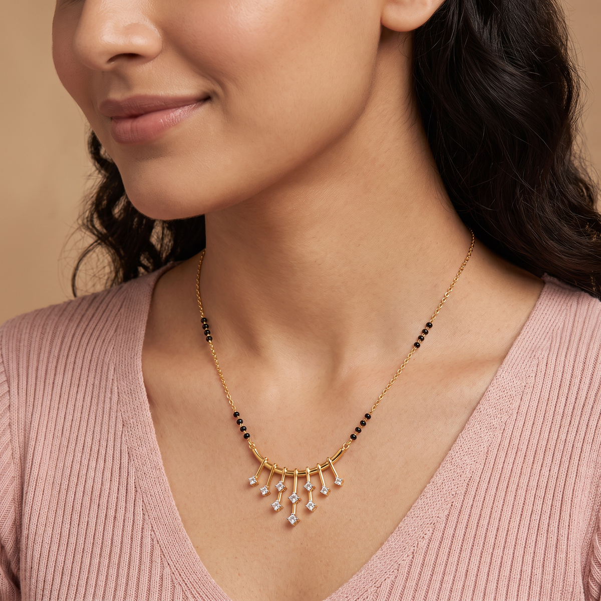 Sparkle Lab Grown Diamond Mangalsutra