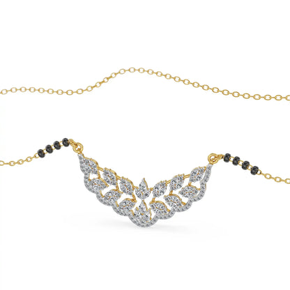 Lotus Radiance Lab Grown Diamond Mangalsutra - front view