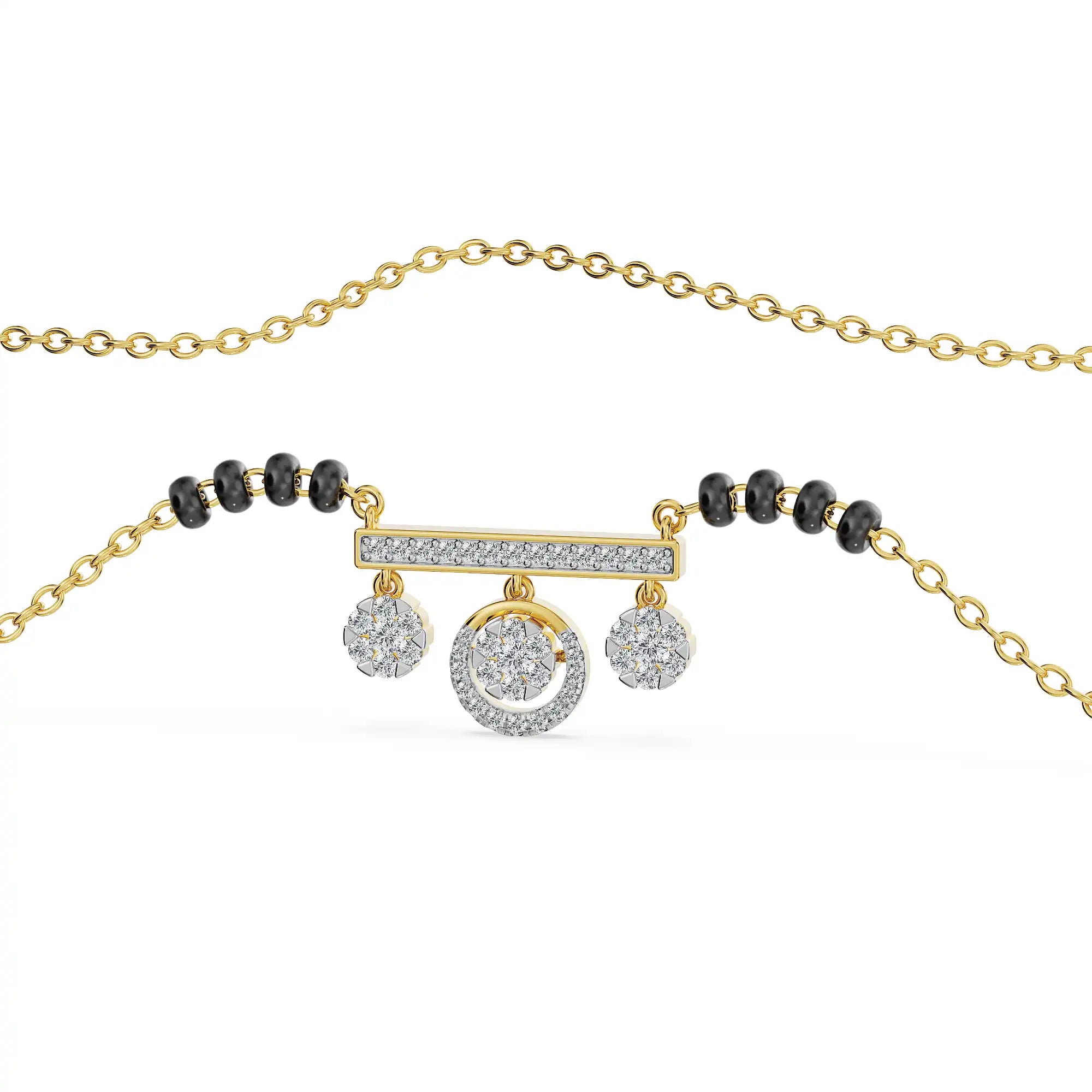 Floral Cluster Lab Grown Diamond Mangalsutra