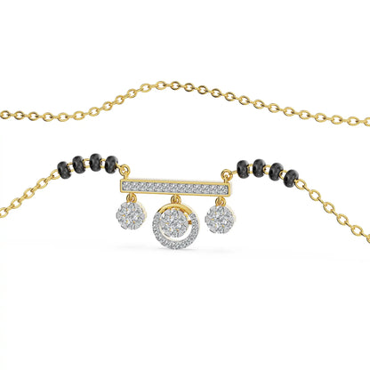 Floral Cluster Lab Grown Diamond Mangalsutra
