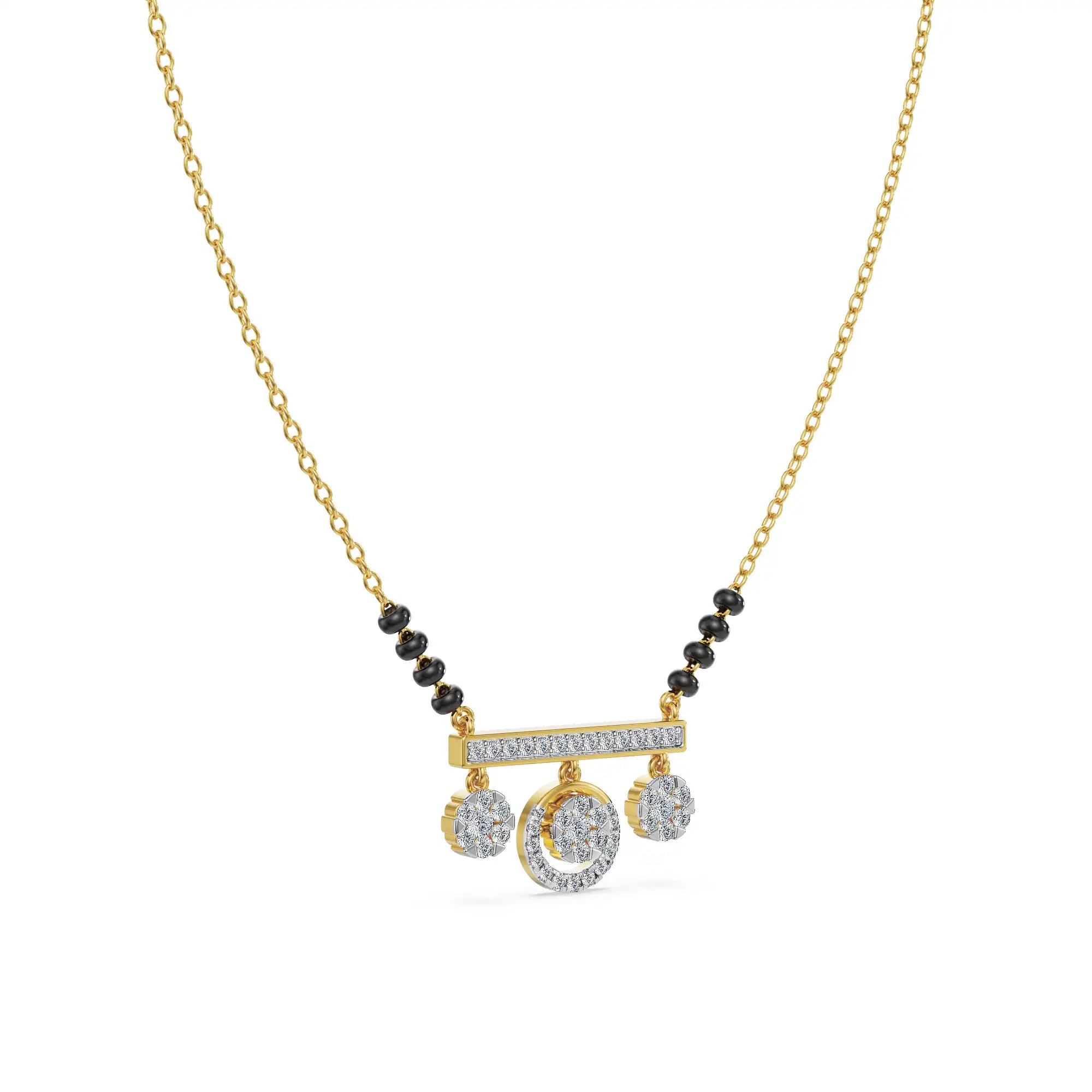 Floral Cluster Lab Grown Diamond Mangalsutra