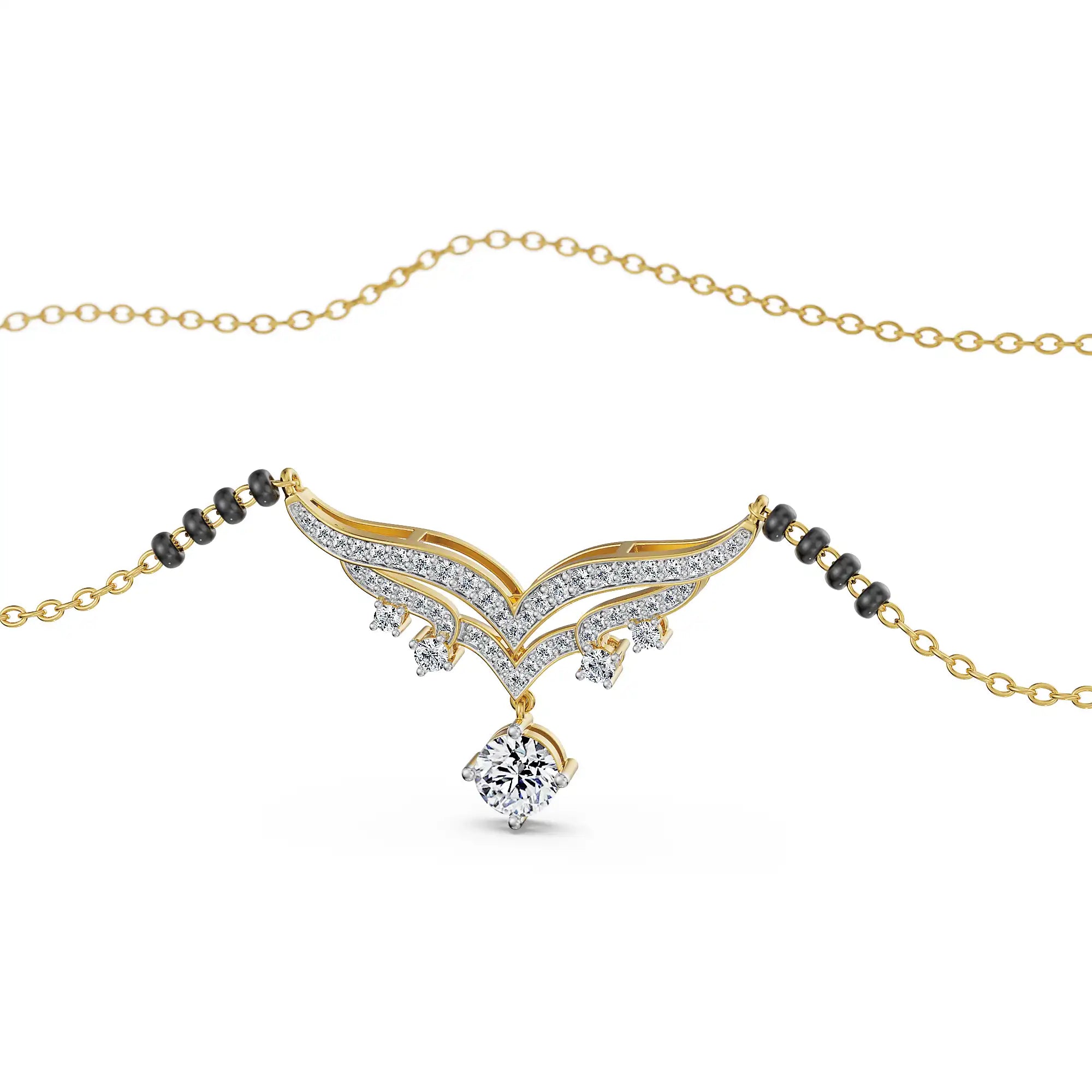 Vaidehi Hearts & Arrows Lab Grown Diamond Mangalsutra