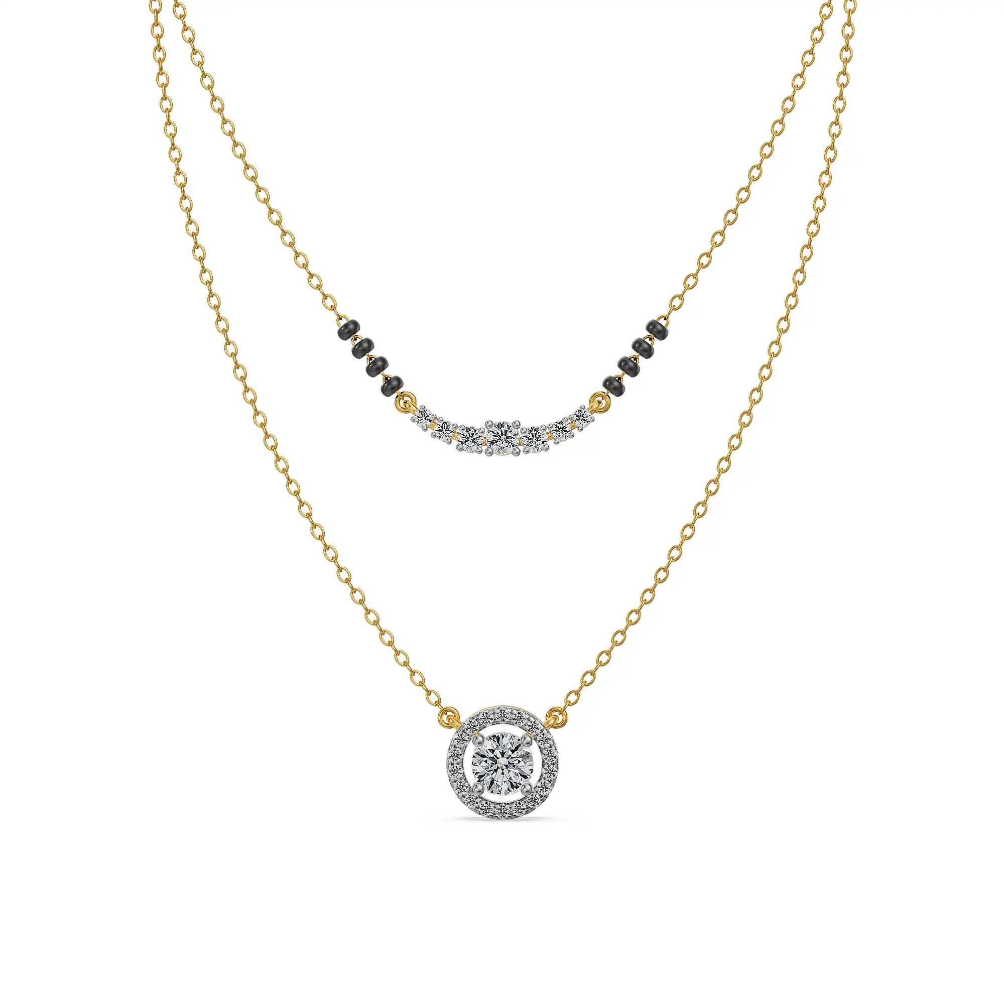 Lumora Duet Lab Grown Diamond Mangalsutra