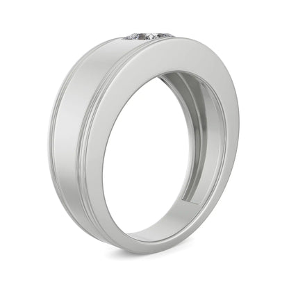 Princess Cut Diamond Band for Men Side View