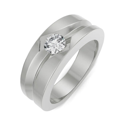 Noel Solitaire Ring for Men Top View