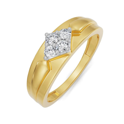 Rhombus Quad Wedding Ring Top View