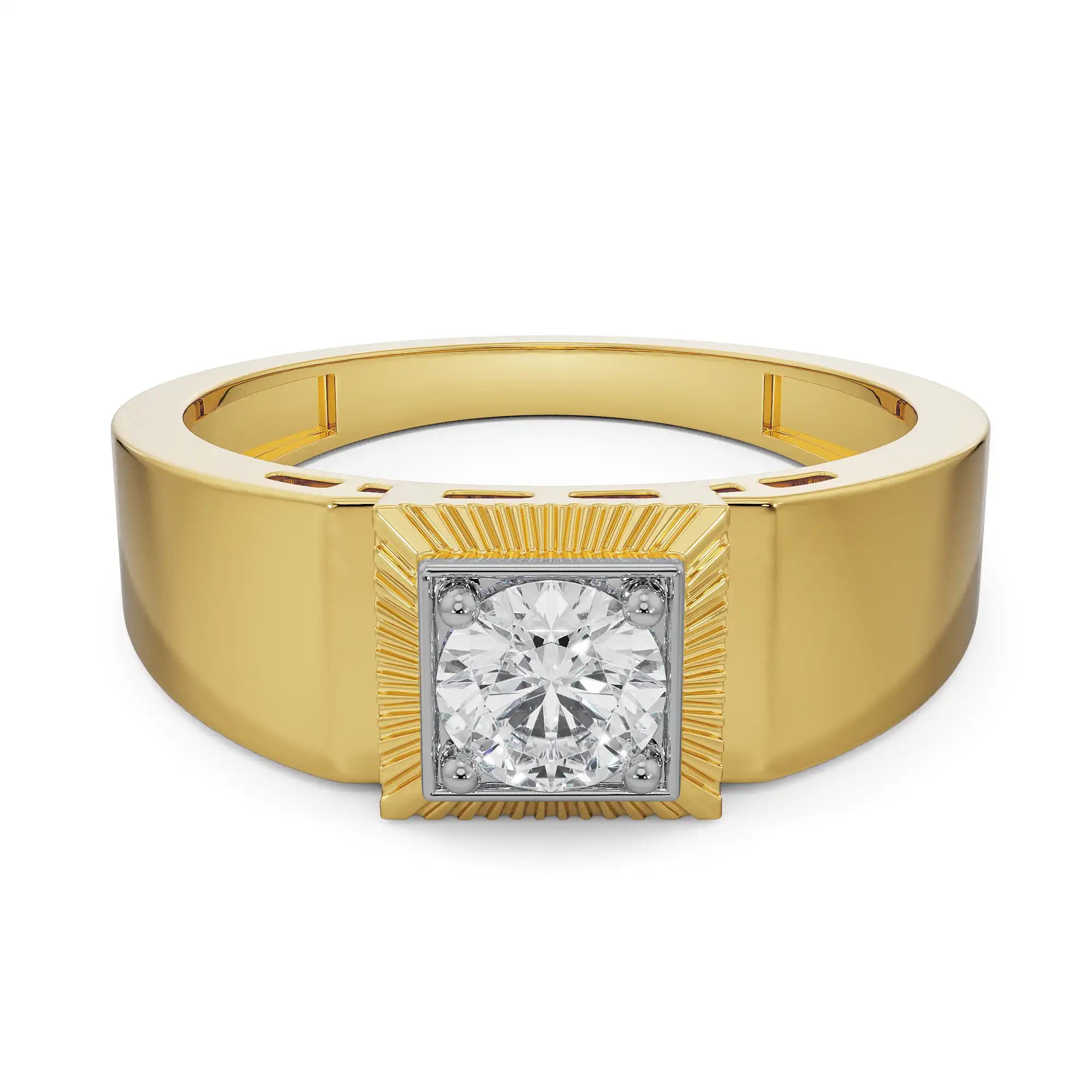 Quadruple Wedding Band Front View in 9KT