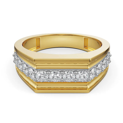 Palagio Wedding Band Front View in 9KT