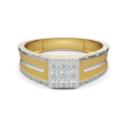 Dewy Quad Lab Diamond Band for Men 9KT