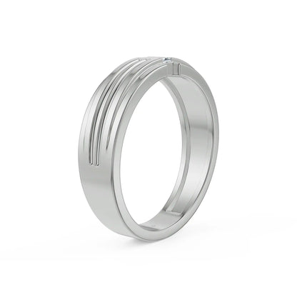 Strata Edge Lab Grown Diamond Men's Ring