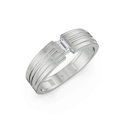 Strata Edge Lab Grown Diamond Men's Ring