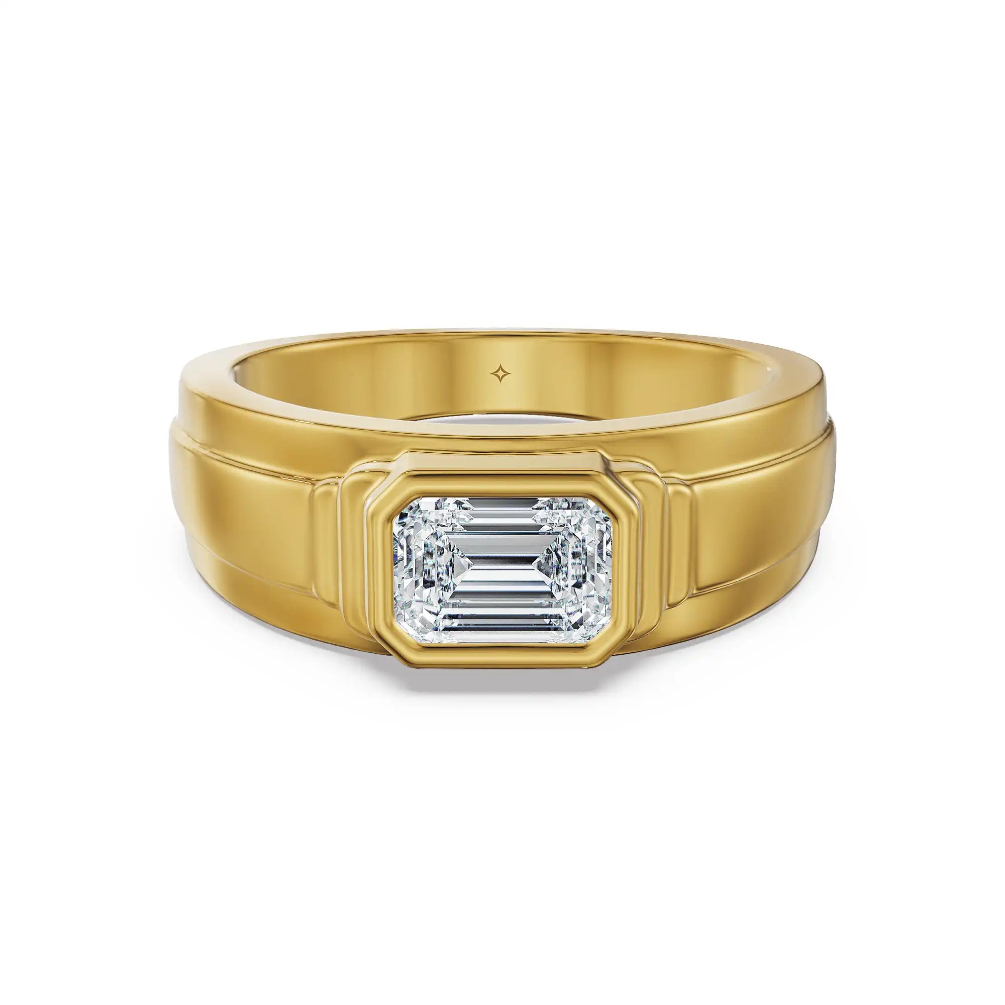 1 CT Emerald Lab Grown Diamond Men's Ring