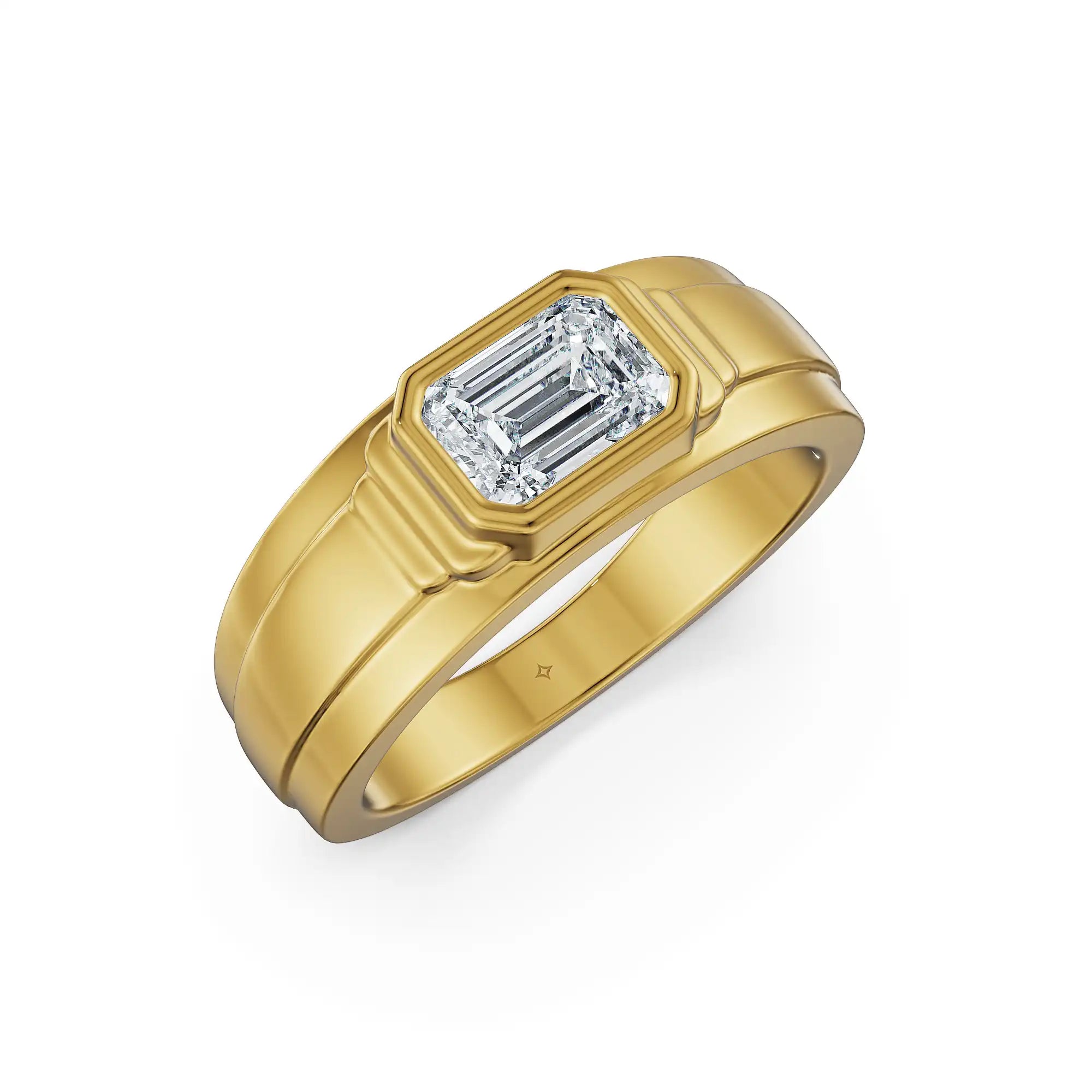 1 CT Emerald Lab Grown Diamond Men's Ring