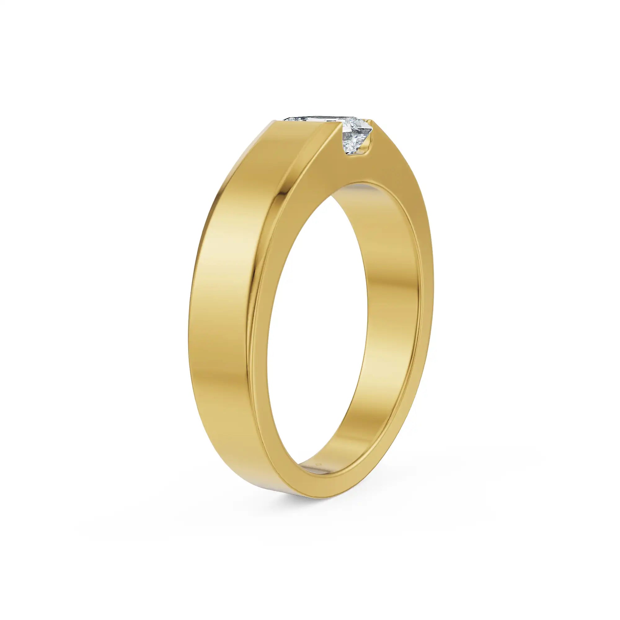 Asscher Edge Men’s Lab Grown Diamond Ring