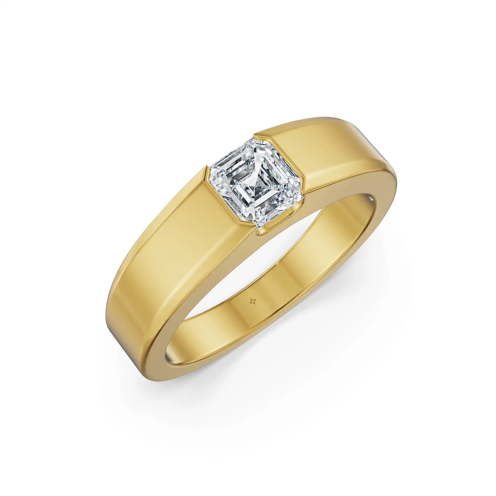 Asscher Edge Men’s Lab Grown Diamond Ring