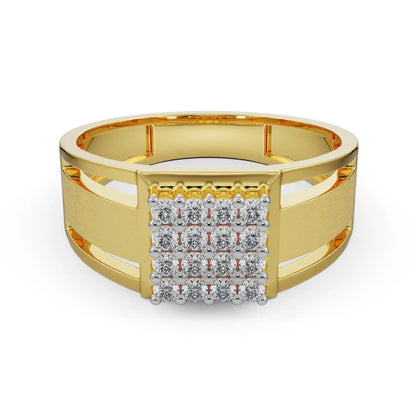 Timothee Diamond Ring Front View in 9KT