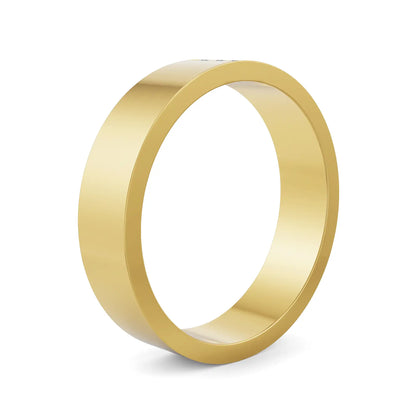 Brushed Trio Diamond Band for Men Side View