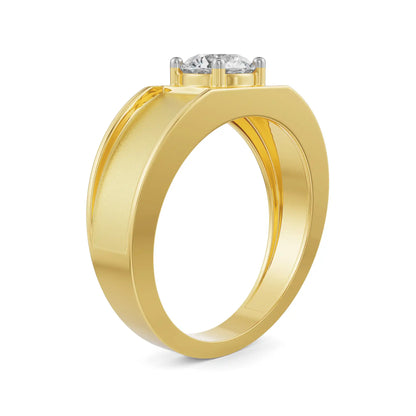 Noah Round Men’s Diamond Ring Side View