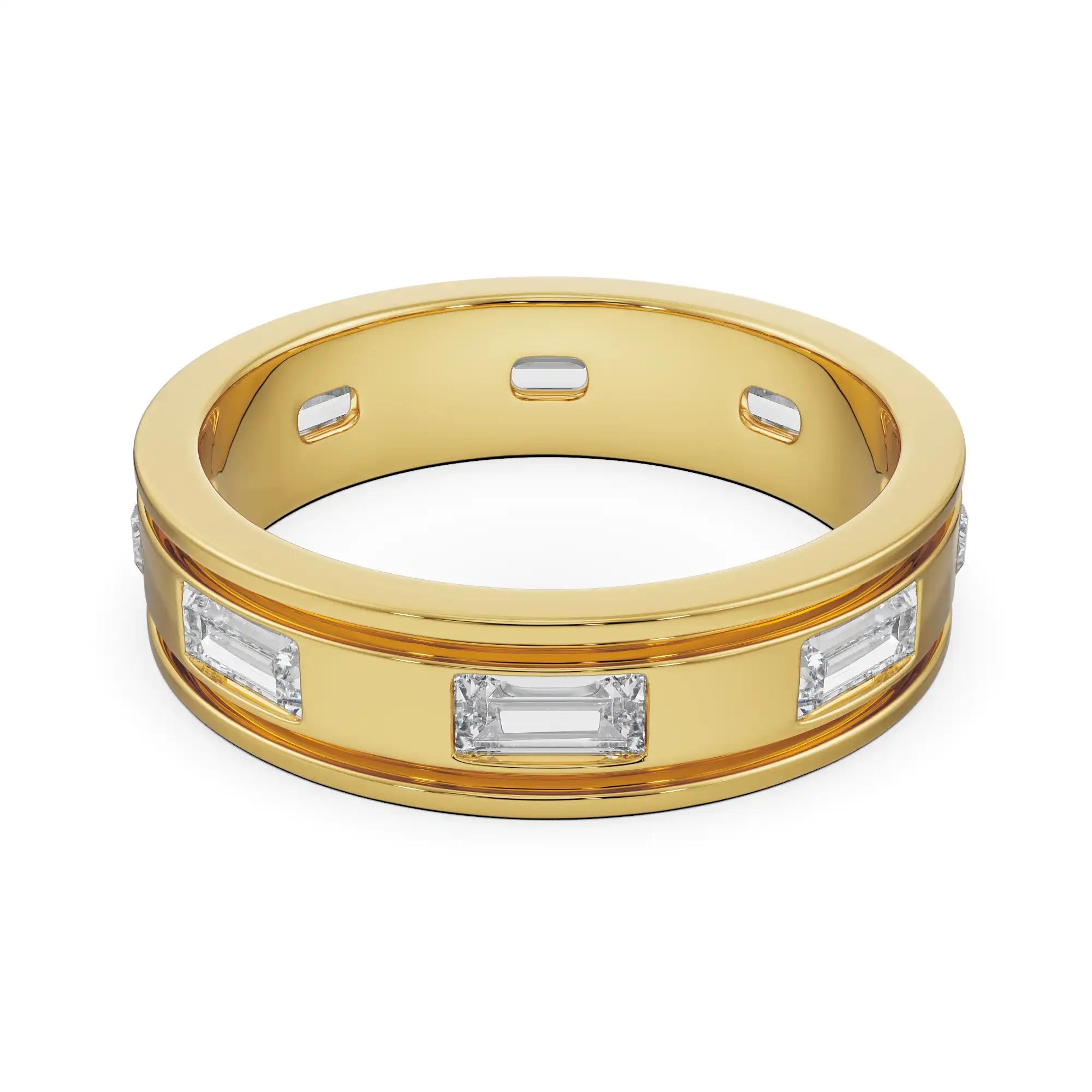 Regal Wedding Band for Men Front View in 9KT