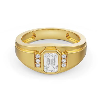 Archie Men’s Engagement Ring Front View in 9KT
