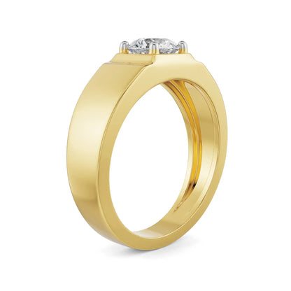 Oliver Round Men’s Diamond Ring Side View