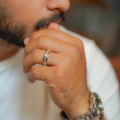 Stardust Diamond Ring for Men Prospective View