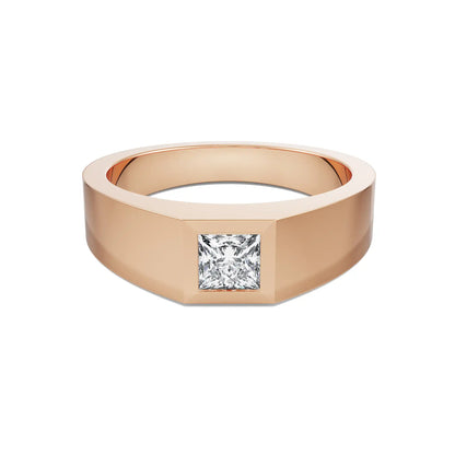 Princess Cut Jake Diamond Ring Front View in 9KT