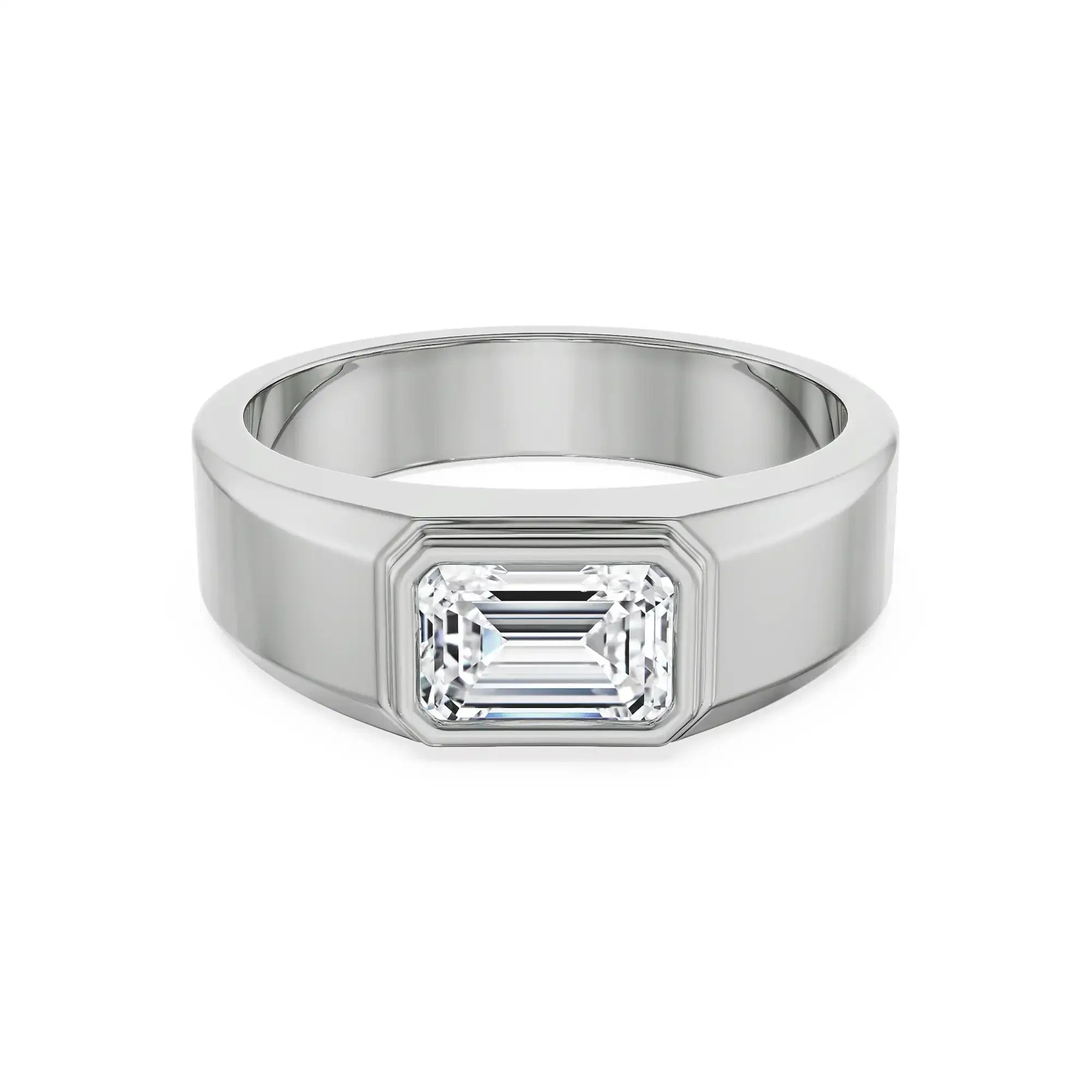 Nirvan Emerald Cut Lab Grown Diamond Ring_in-stock