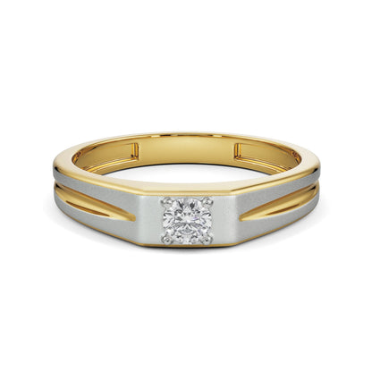Minimalisit Diamond Band for Men Front view in 9KT