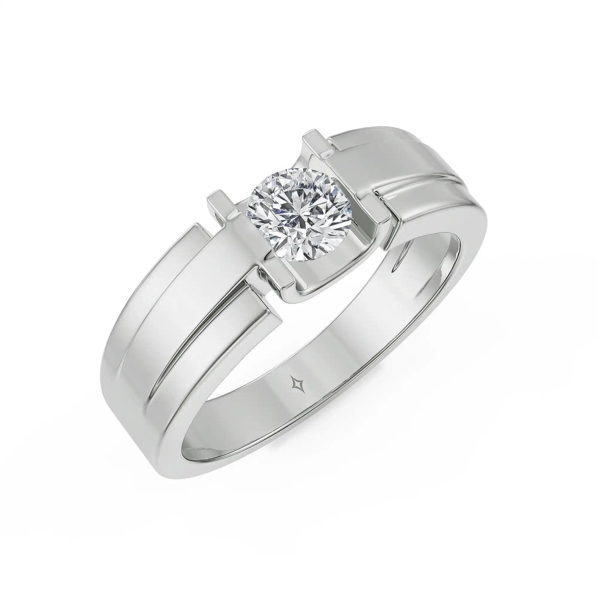 Bold Crest Lab Grown Diamond Ring for Men