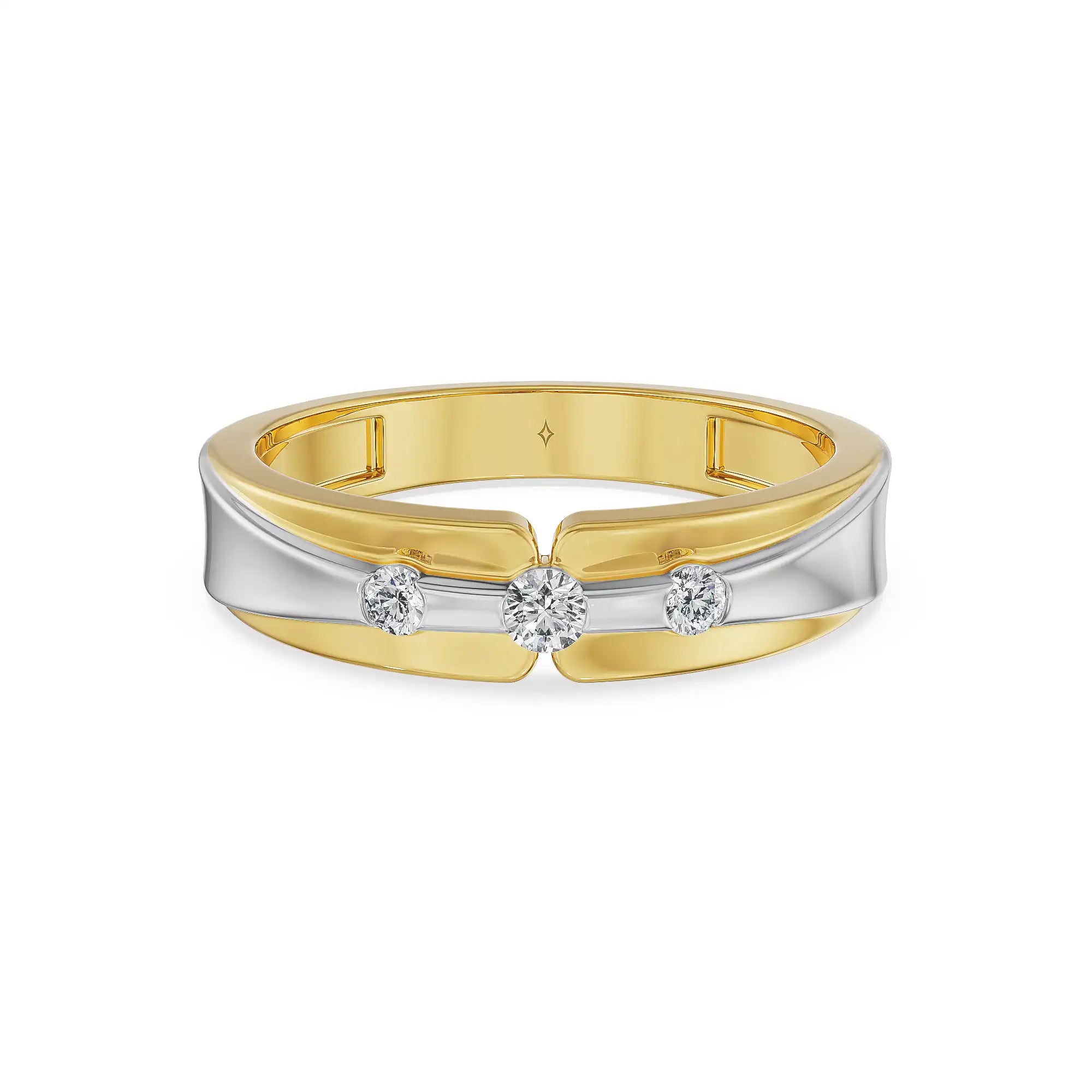 The Arven Curve Lab Diamond Ring for Men
