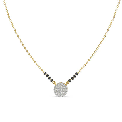 Aanya Diamond Mangalsutra Front View in 9KT