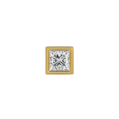 0.5 CT Solitaire Studs for men Front View in 9KT