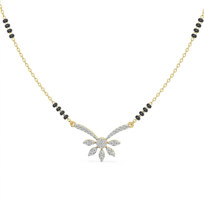 Aayat Diamond Mangalsutra Front View in 9KT