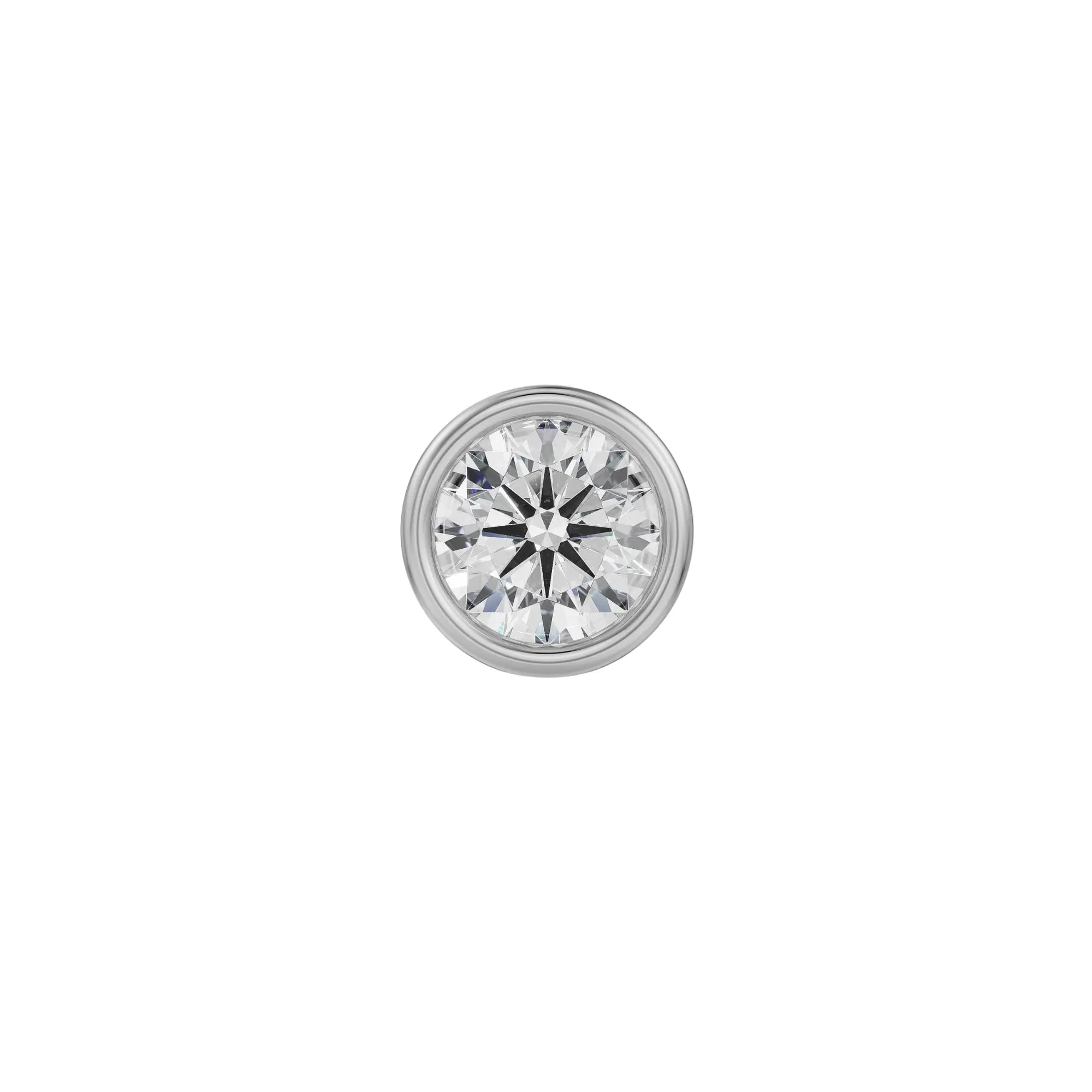 0.5 CT Round Solitaire Studs for men Front View in 9KT