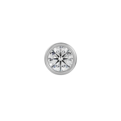 0.5 CT Round Solitaire Studs for men Front View in 9KT