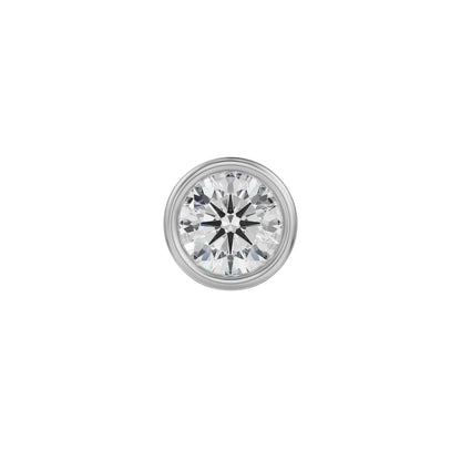 0.5 CT Round Solitaire Studs for Men Front View in 9KT