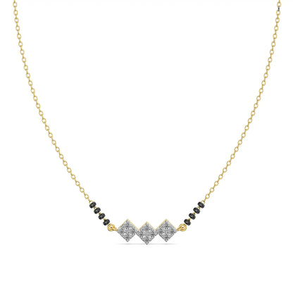 Reet Diamond Mangalsutra Front View in 9KT