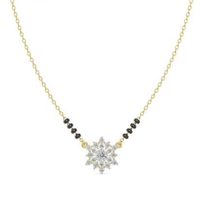 Seher Diamond Mangalsutra Front View in 9KT