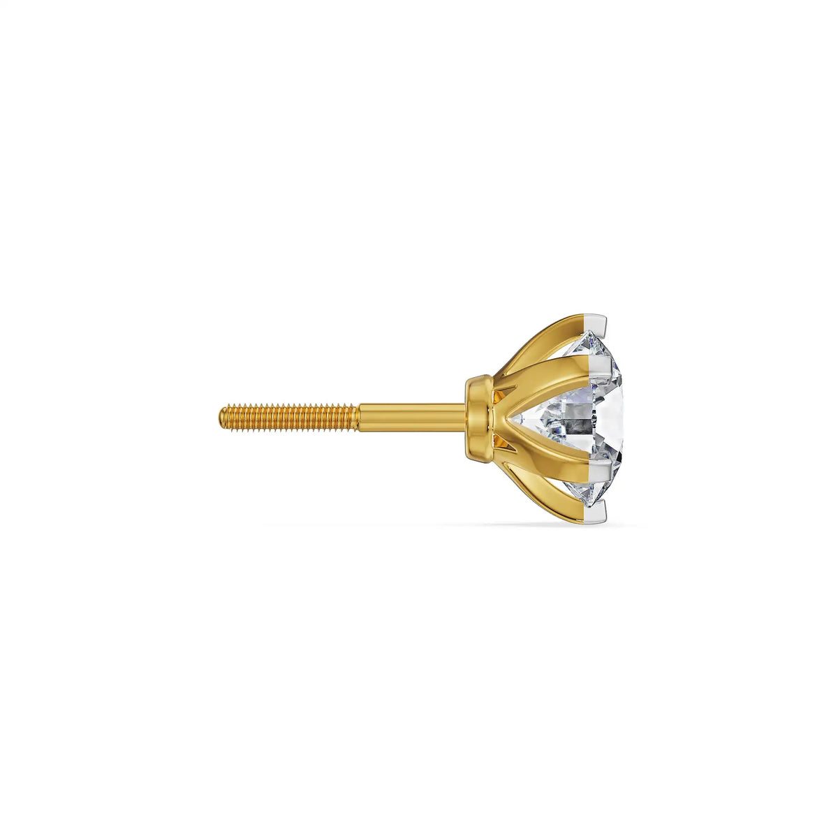 Creston Round Lab Grown Diamond Men's Stud