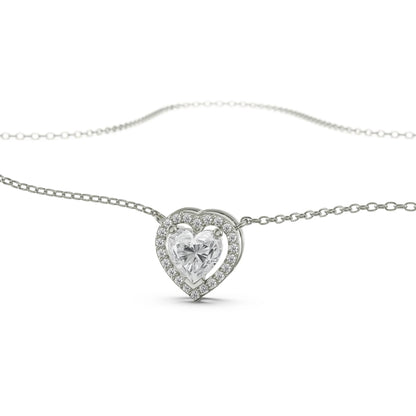 Solitaire Heart Lab Grown Diamond Necklace_in-stock