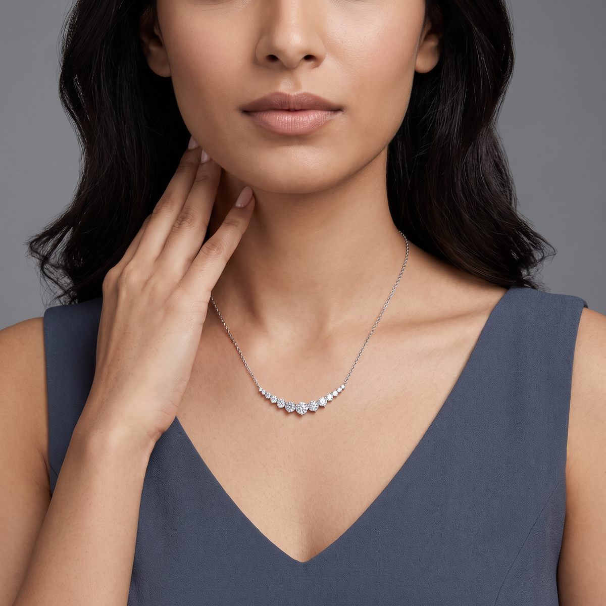 Eternity Round Lab Grown Diamond Necklace