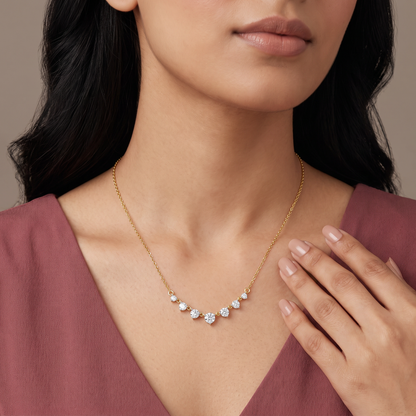 Minimalist Tennis Lab Grown Diamond Necklace