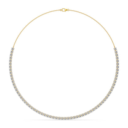 Sleek Diamond Chain Necklace Front View