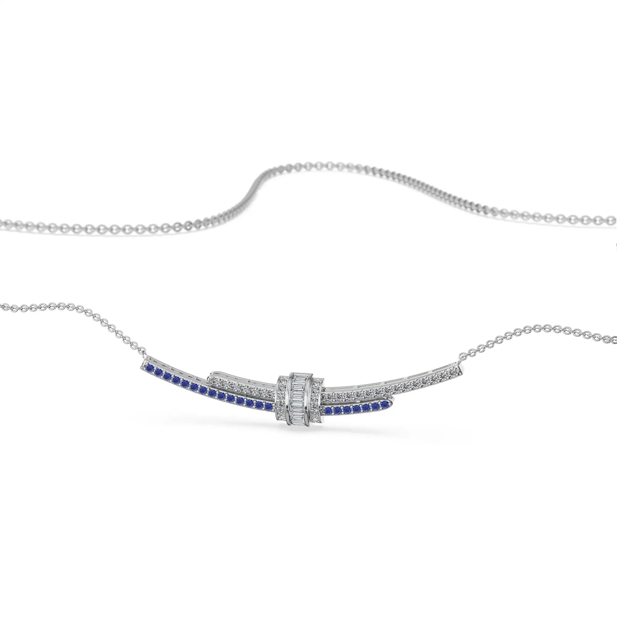 Sapphire Grace Lab Grown Diamond Necklace