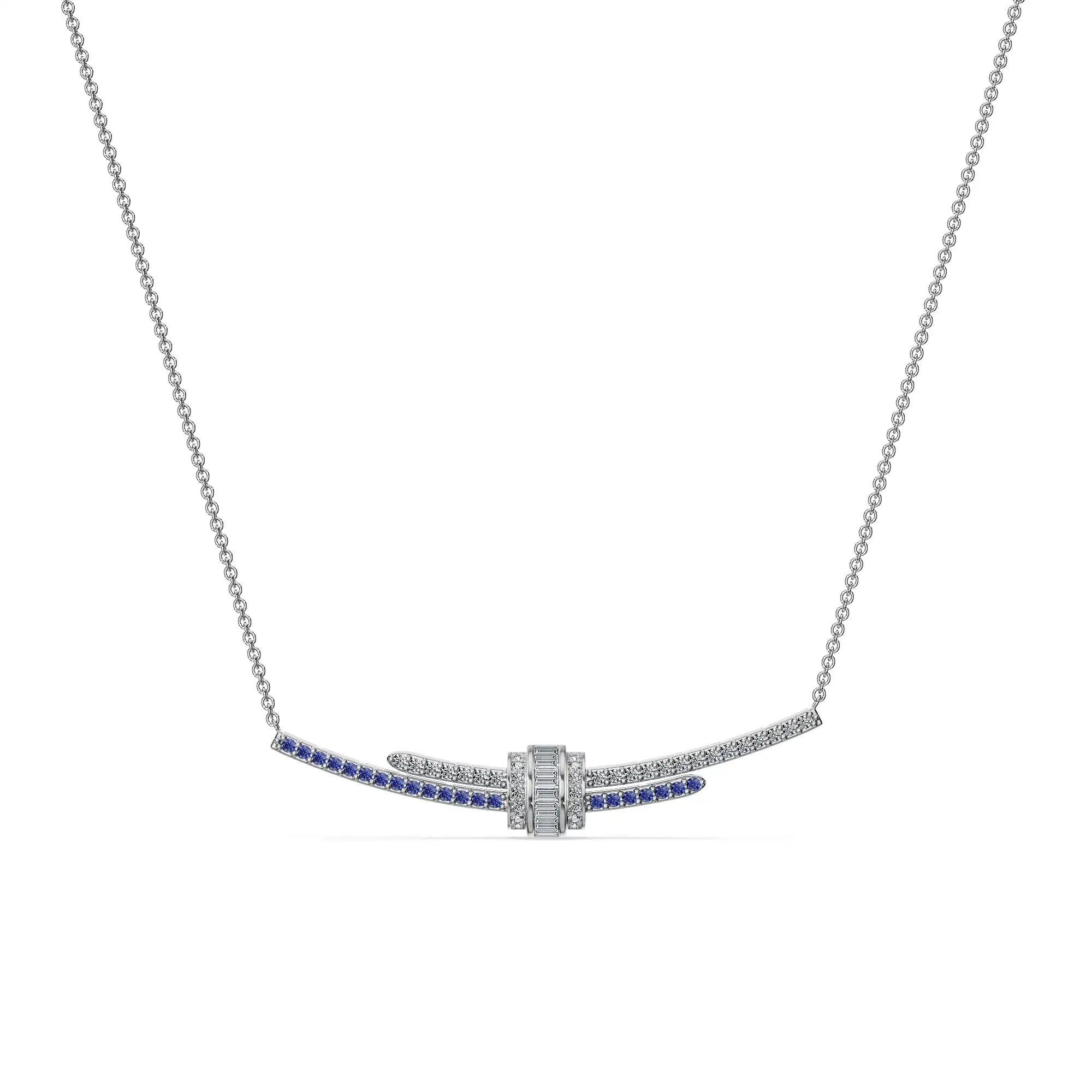 Sapphire Grace Lab Grown Diamond Necklace